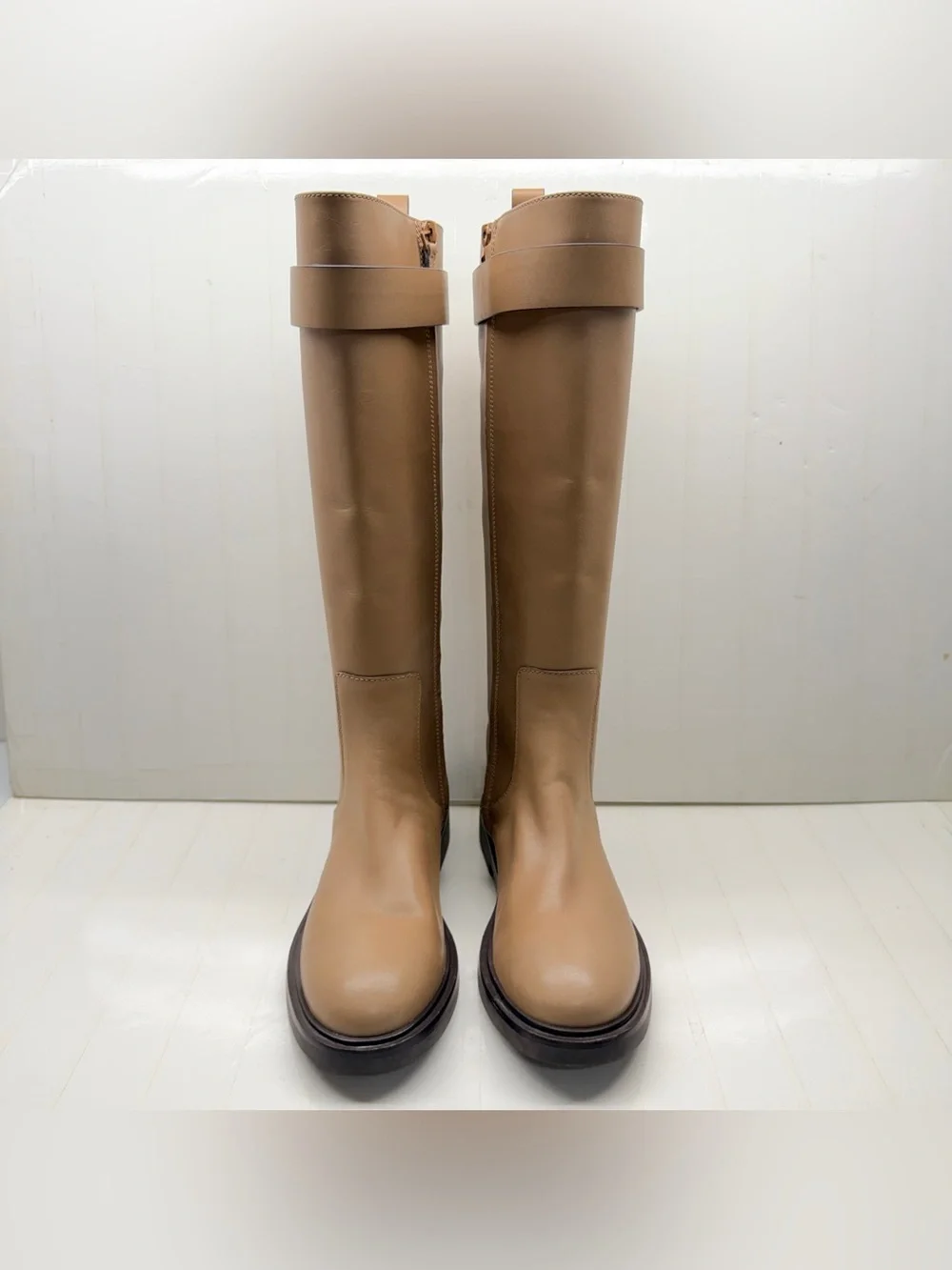 NEW Tory Burch Double T Utility Boots, Size 6.5
